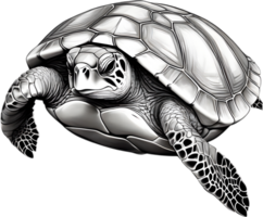 majestuoso mar Tortuga se desliza en agua. ai-generado. png