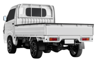 Back view white mini truck png