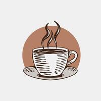 Coffee element set vintage illustration vector