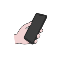 halten ein Telefon transparent Hintergrund png