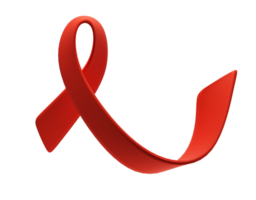 World AIDS Day on December 1. 3d red ribbon. Aids Awareness icon design for poster, banner, t-shirt illustration png