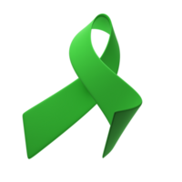 Green ribbon liver cancer awareness symbol. Scoliosis awareness day. June 26. Annual health awareness concept for banner, poster, card and background design png