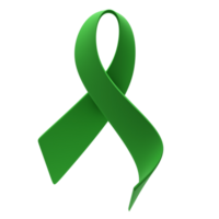 verde cinta hígado cáncer conciencia símbolo. escoliosis conciencia día. junio 26 anual salud conciencia concepto para bandera, póster, tarjeta y antecedentes diseño png