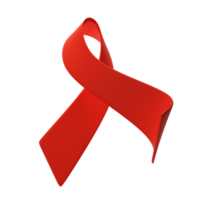 World AIDS Day on December 1. 3d red ribbon. Aids Awareness icon design for poster, banner, t-shirt illustration png