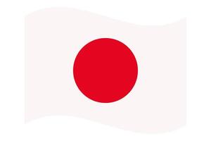 ondulado bandera de Japón, aislado en transparente antecedentes. japonés bandera vector