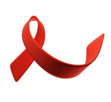 World AIDS Day on December 1. 3d red ribbon. Aids Awareness icon for poster, banner, t-shirt illustration png