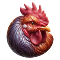 coloful Cartoon rooster png