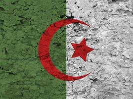 Algeria flag with texture photo