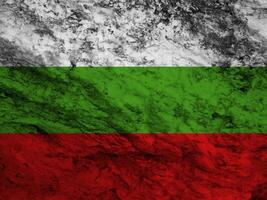 Bulgarian flag with texture photo