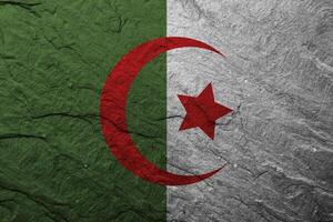 Algeria flag with texture photo