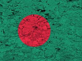 Bangladeshi flag with texture photo