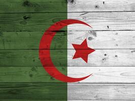 Algeria flag with texture photo