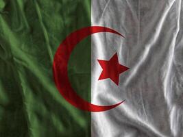 Algeria flag with texture photo