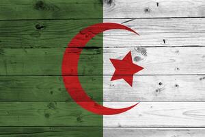 Algeria flag with texture photo