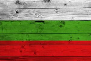 Bulgarian flag with texture photo