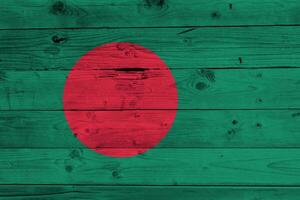 Bangladeshi flag with texture photo