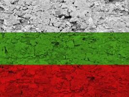 Bulgarian flag with texture photo