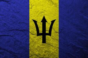 barbados bandera con textura foto