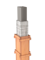 3d rcc colonne rendering, calcestruzzo colonne sotto costruzione. colonna casseforme. asta nel colonne. png