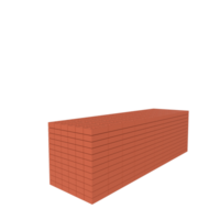 en gäng av 3d tegelstenar tolkning, konstruktion hus byggnad element png