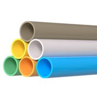 3d realistic PVC PPR pipe rendering for plumbing work. png