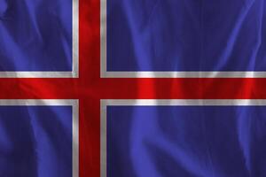 Iceland flag with texture photo