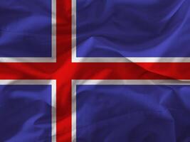Iceland flag with texture photo