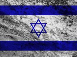 Israel flag with texture photo