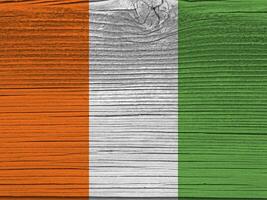 Ivory Coast flag with texture photo