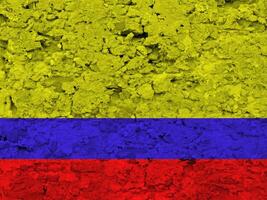 Colombia flag with texture photo