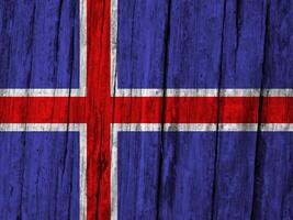 Iceland flag with texture photo