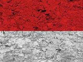 Indonesia bandera con textura foto