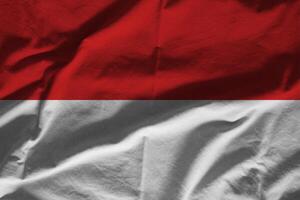 Indonesia flag with texture photo