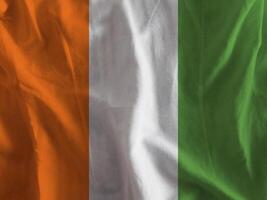 Ivory Coast flag with texture photo