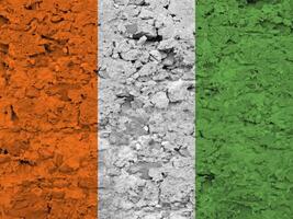 Ivory Coast flag with texture photo