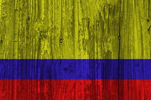 Colombia flag with texture photo