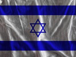 Israel flag with texture photo