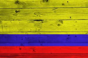 Colombia flag with texture photo