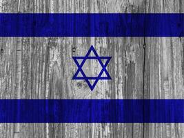 Israel flag with texture photo