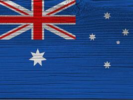 Australian flag with texture photo