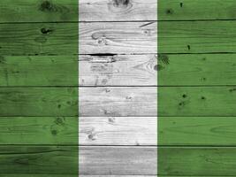 Nigeria flag with texture photo