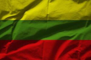 Lithuania flag with texture photo