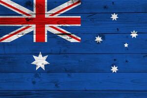 Australian flag with texture photo