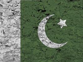 Pakistán bandera con textura foto