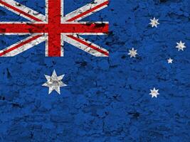 Australian flag with texture photo