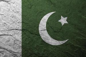 Pakistán bandera con textura foto