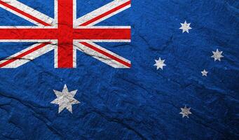 Australian flag with texture photo