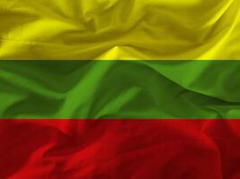 Lithuania flag with texture photo