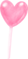 Cute coquette heart shaped lollipop png