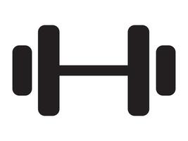 dumbbell icon. Two tone version on black and white background, exercise workout in gym fitness vector